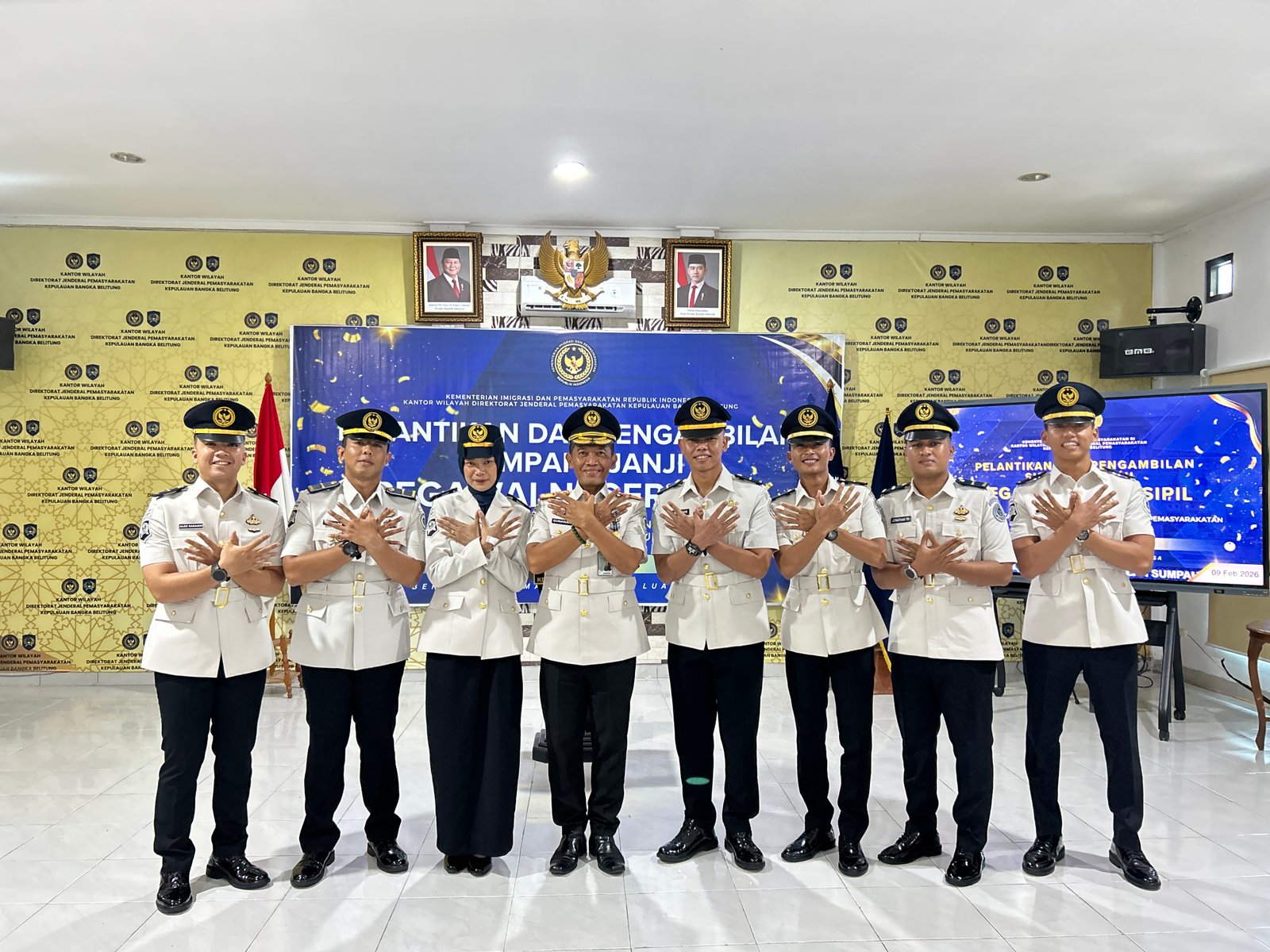 Tunas Muda Pemasyarakatan, Plt. Kakanwil Ditjenpas Babel Lantik PNS Poltekip 55